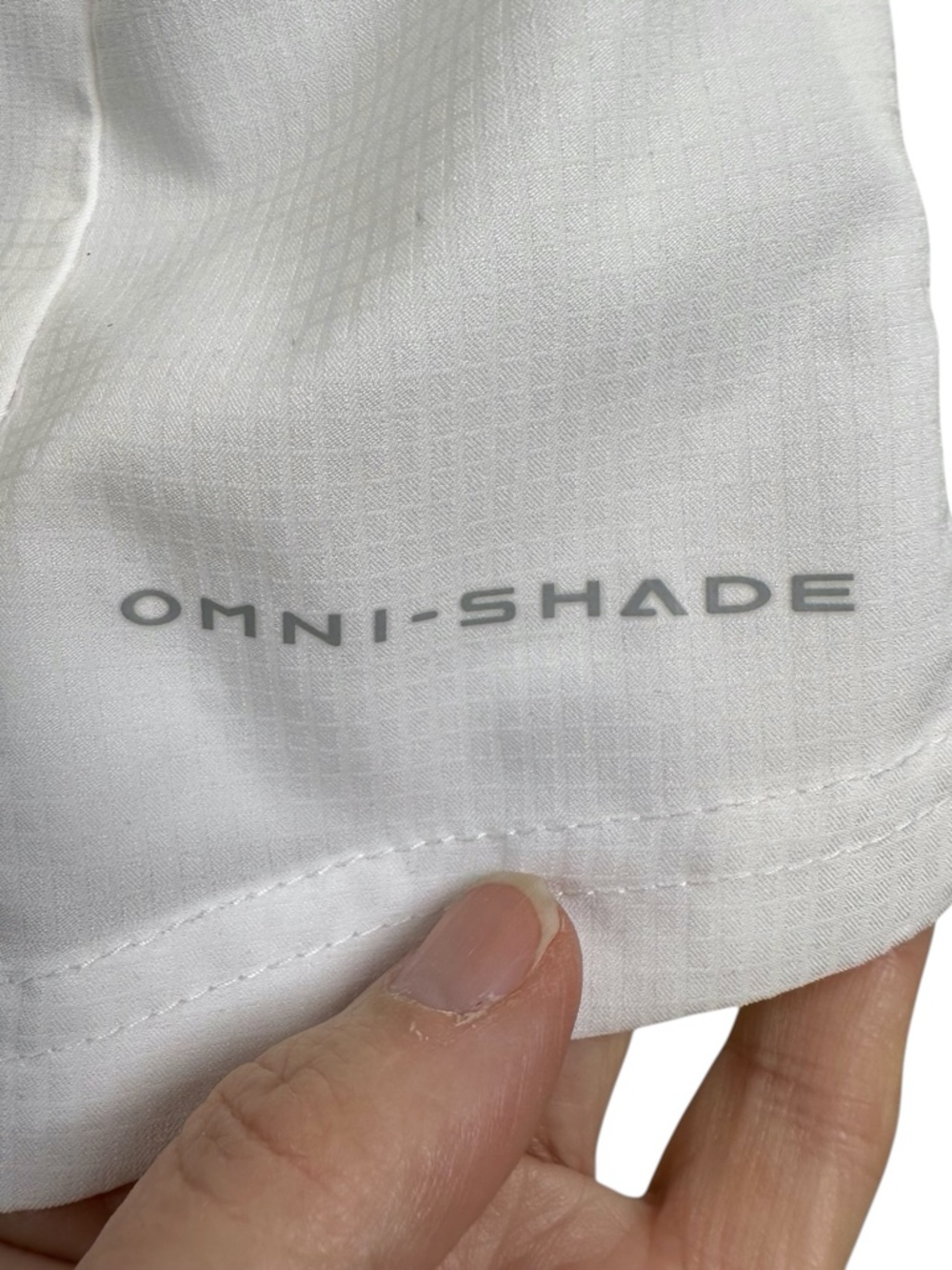 Columbia Omni-Shade Kestrel Trail Lite White Sleeveless Button Down Shirt M NWOT - Picture 8 of 12